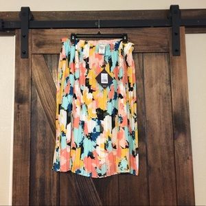 Ava & Viv Floral Pleated Skirt, plus size